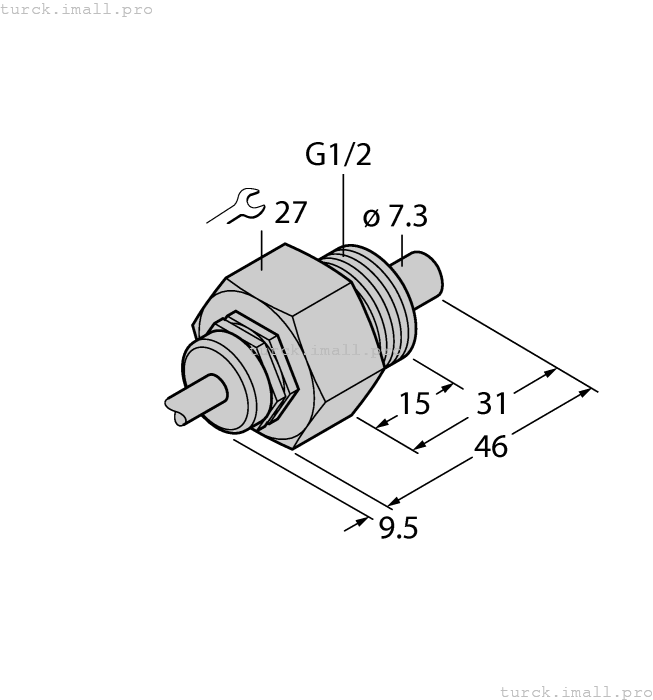 FCS-G1/2HC22-NAEX/D100 5M 6870368 TURCK