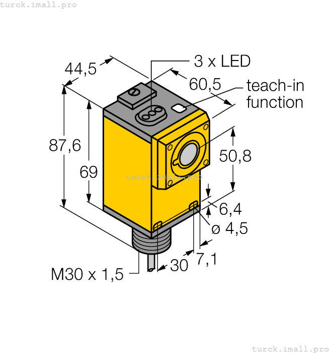 Q45UBB63DAC W/30 3044135 TURCK