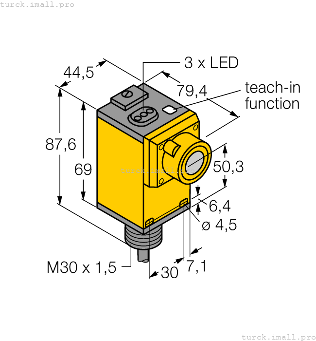 Q45ULIU64BCR W/30 3047556 TURCK