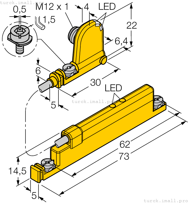 WIM45-UNTL-0.3-BIM-UNT-LUAP6X4-H1141 1536623 TURCK