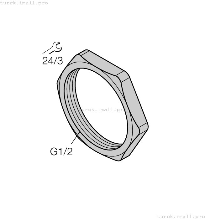 LOCKNUT G1/2 6900493 TURCK