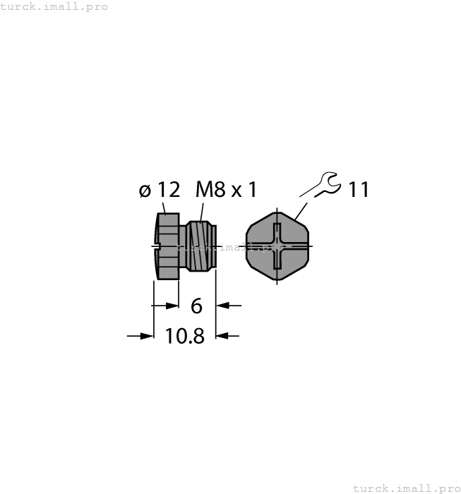 SCHUTZSTOPFEN ISK-M8 6936046 TURCK