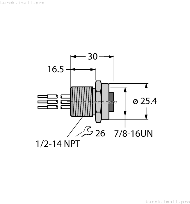 RKFV48-0.3M/14.5/C1117 6611023 TURCK