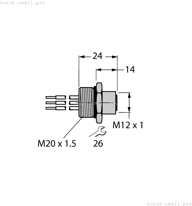 FKV 49-0.3M/M20/C1117 U9528-103 TURCK