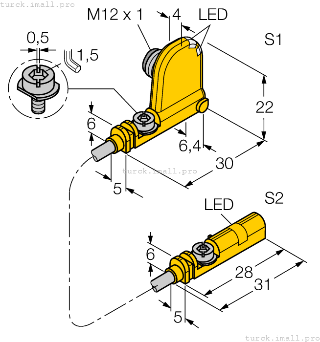 BIM-UNT-0.1-UNT-2AP6X3-H1141 4685734 TURCK