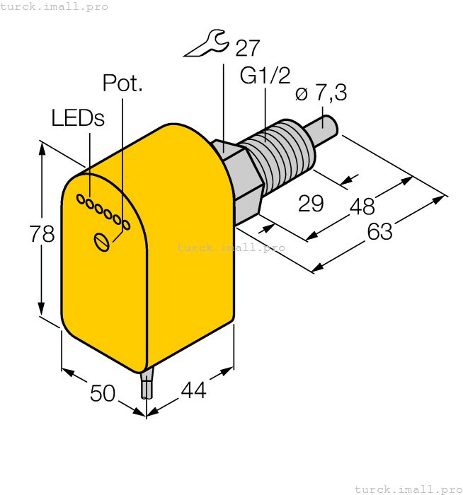 FCS-GL1/2A4P-VRX/24VDC 5M 6870203 TURCK