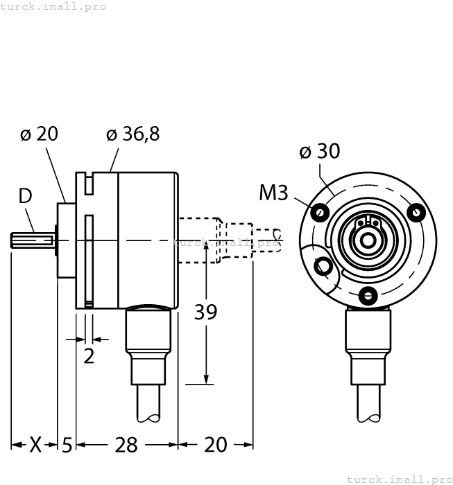 RI-08S6S-2F1000-C 1M 1544061 TURCK