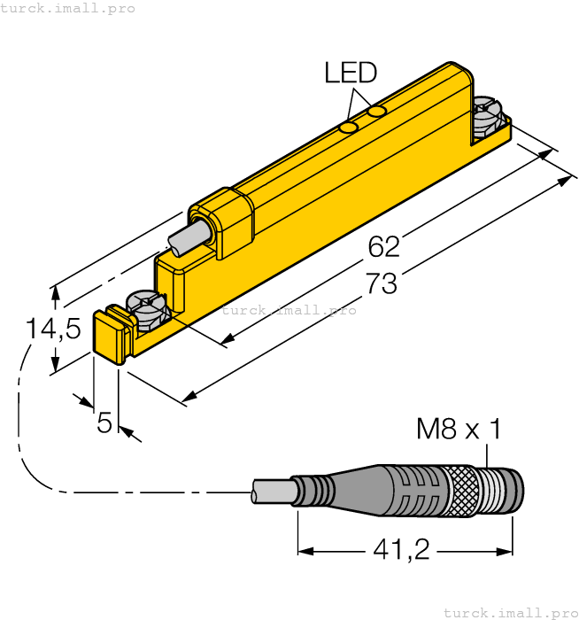 WIM45-UNTL-LIU5X2-0.3-PSG4M 1536620 TURCK