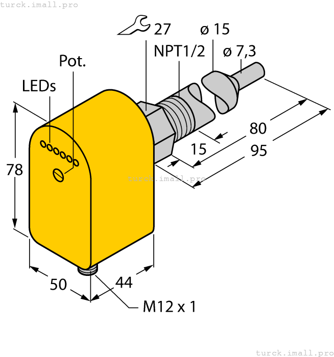 FCS-N1/2A4P-LIX-H1141/L080 6871049 TURCK