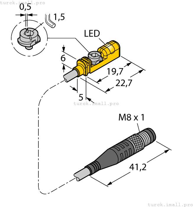 BIM-UNTK-AP6X-0.3-PSG3M 4686015 TURCK