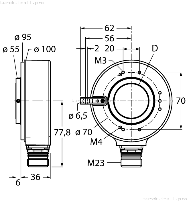 RI-42H30S4-2B2048-12M23 1545229 TURCK