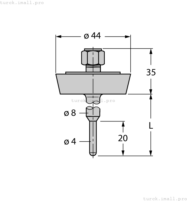 THW-3-DN25K-A4-L100 9910456 TURCK