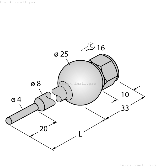 THW-3-UNI25-A4-L035 9910502 TURCK