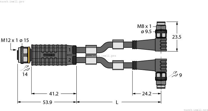 VBRK4.4-2PSW3M-5/5/TXL 6630406 TURCK
