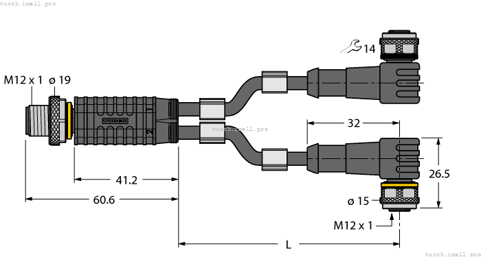 VBRS4.4-2WKC4.324T-0.3/0.3/TXY 6635064 TURCK