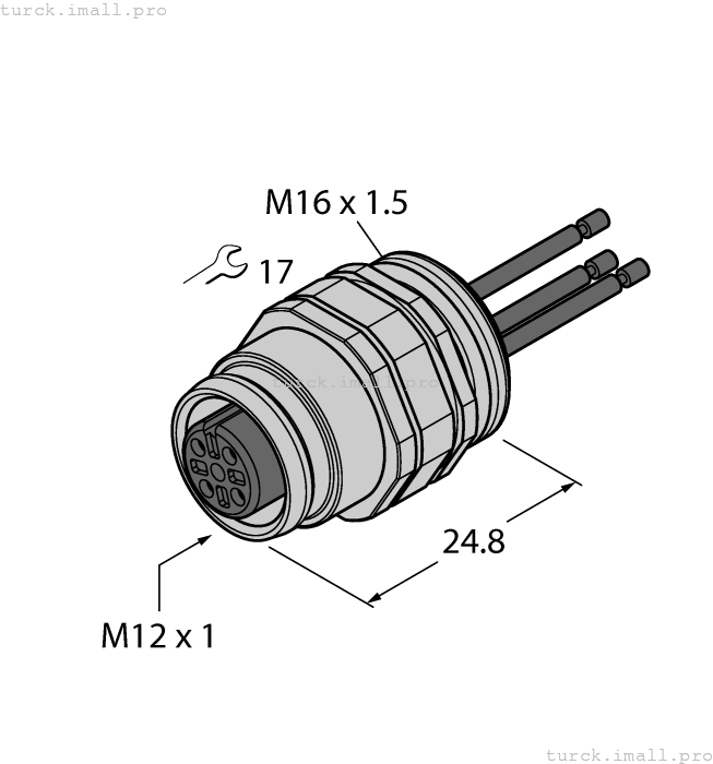 EC-FKD4.5-0.5/16 6934165 TURCK