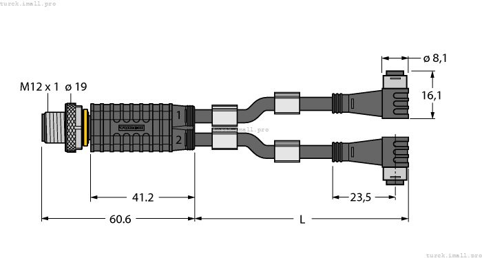 VBRS4.4-2PKW3S-5/5/TXL 6630436 TURCK