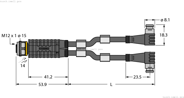 VBRK4.4-2PSW3S-2/2/TXL 6630429 TURCK