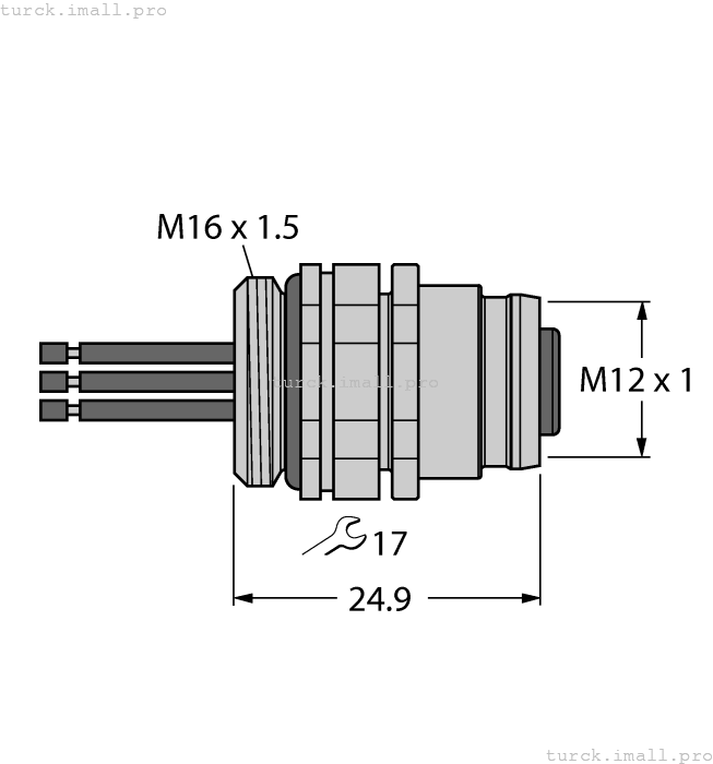 EC-FKDW4.54-0.5/16 6935753 TURCK