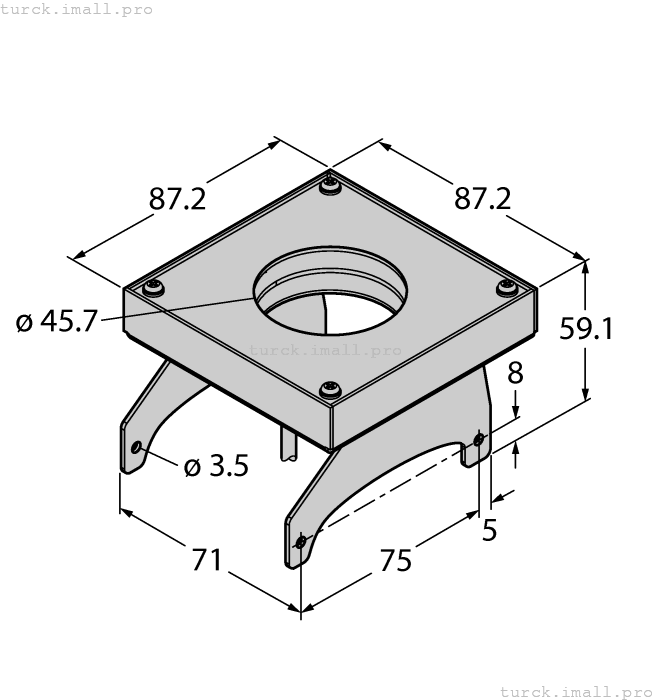LEDRRV80X80M 3097373 TURCK