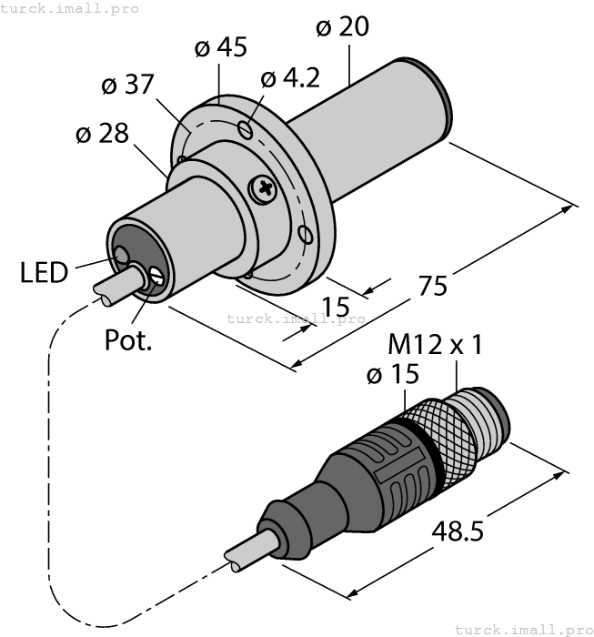FCS-K20-AP8X-H1141/3M 100001097 TURCK