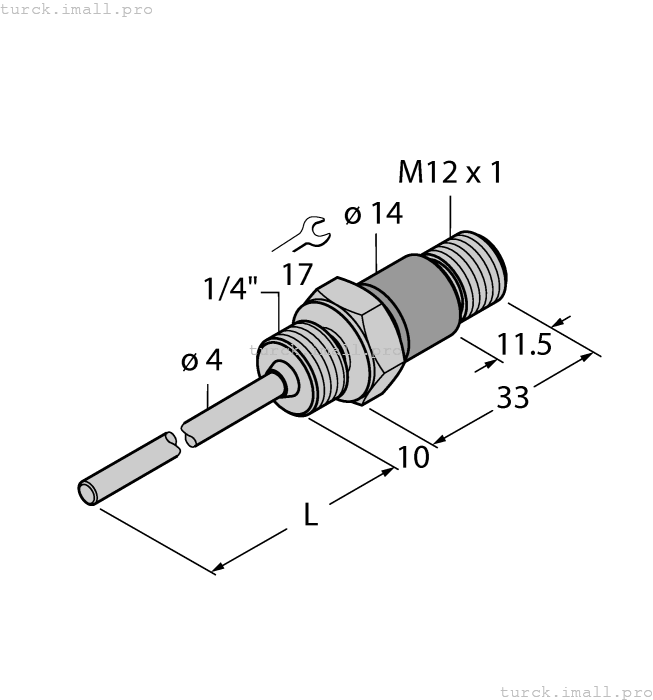 TP-104A-G1/4-H1141-L035 9910527 TURCK