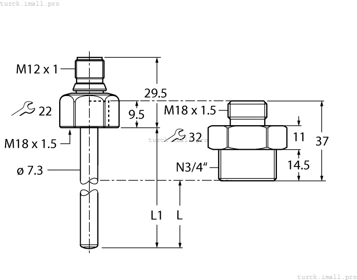 FP100-300L-34-NA-H1141 100001048 TURCK