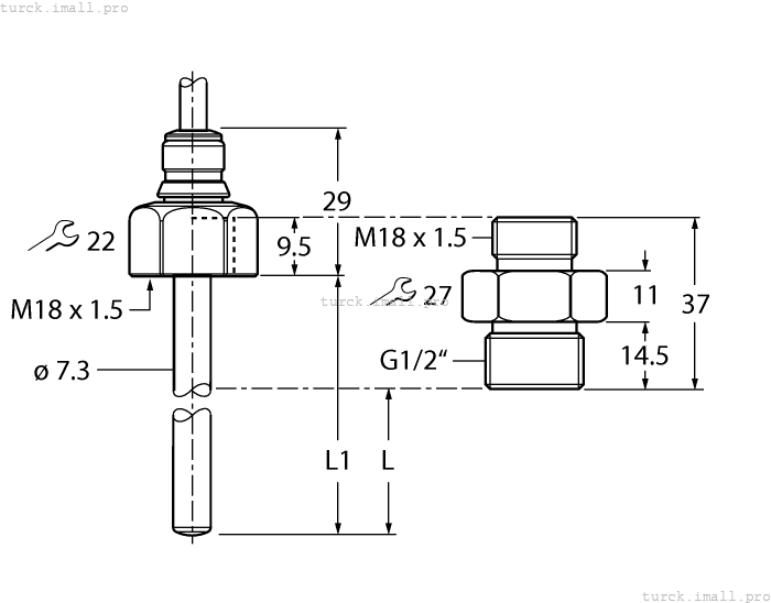FP100-300L-30-NA-2M 100001055 TURCK