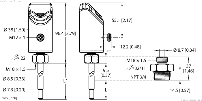 FS101-300L-66-2LI-H1141 100030877 TURCK