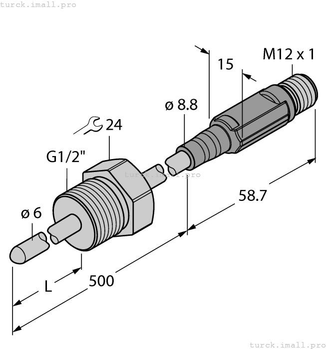 TTM150C-206A-G1/2-LI6-H1140-L460-50/150C 100002533 TURCK