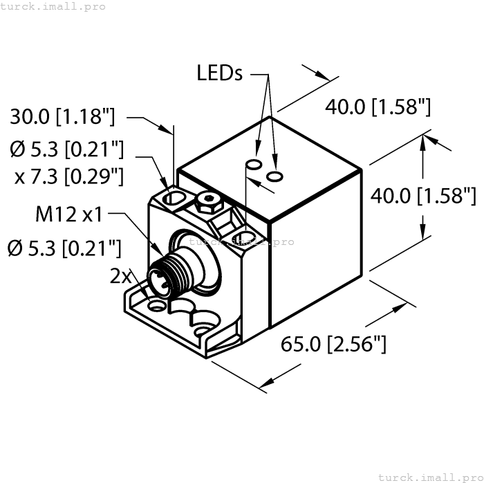 BI20U-CA40-AP6X2-H1141/S1590 W/BS2.1 1627295 TURCK