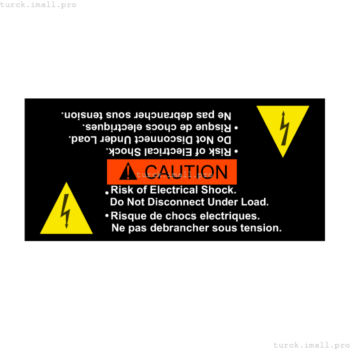 CAUTION LABEL,PWR,7.2-30MM,UL-R (10/BAG) 100044915 TURCK