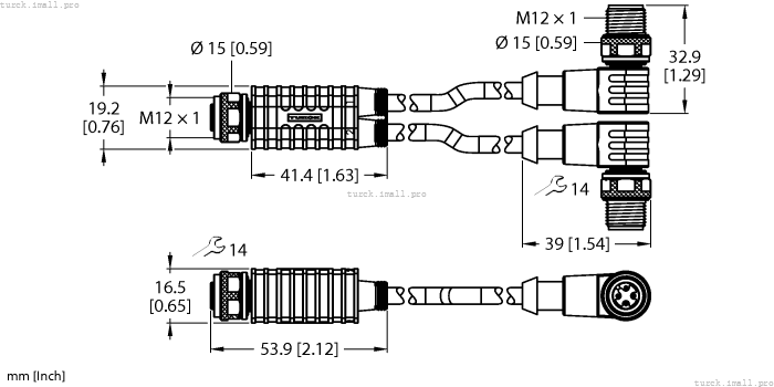 VBRK4.4-2WSC4.301T-0.15/0.15/TXL7195 6631897 TURCK